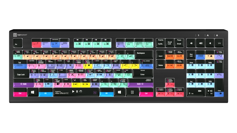 Adobe After Effects CC<br>ASTRA2 Backlit Keyboard – Windows<br>