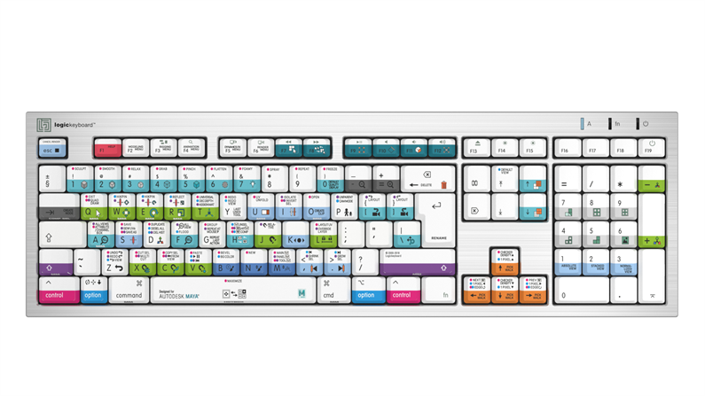Autodesk Maya<br>ALBA Slimline Keyboard – Mac<br>UK English