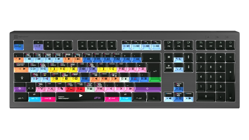 Avid Media Composer \'Pro\' layout<br>ASTRA2 Backlit Keyboard - Mac<br>DE German