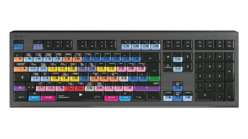 Avid Media Composer \'Pro\' layout<br>ASTRA2 Backlit Keyboard - Mac<br>NO Norwegian