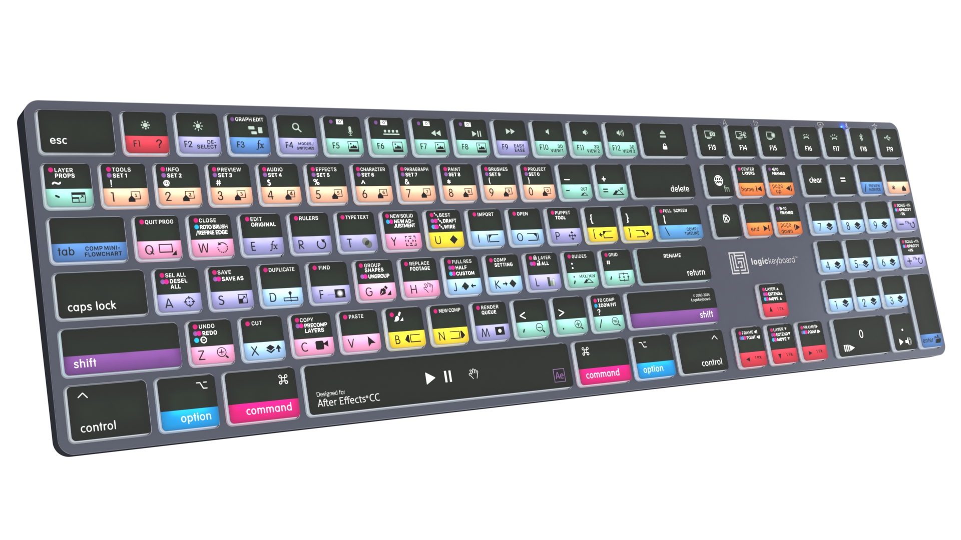 Shortcut keyboard Backlit & Bluetooth - Adobe After Effects - Mac