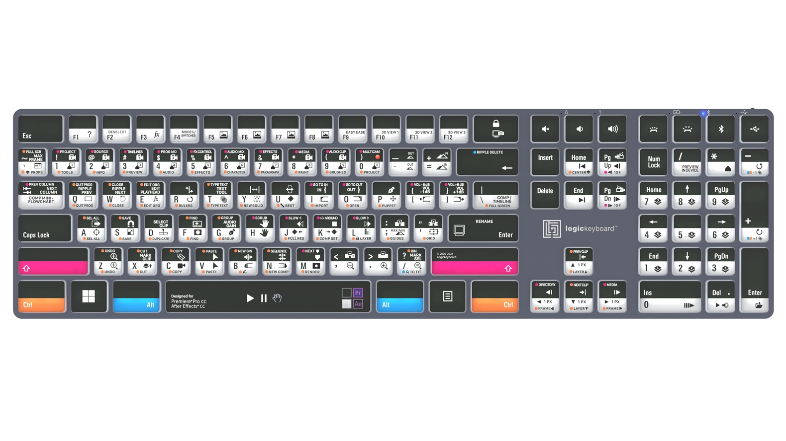 Premiere Pro & After Effects<br>We call it Adobe Filmmaker<br>TITAN Wireless Backlit Keyboard - Windows<br>