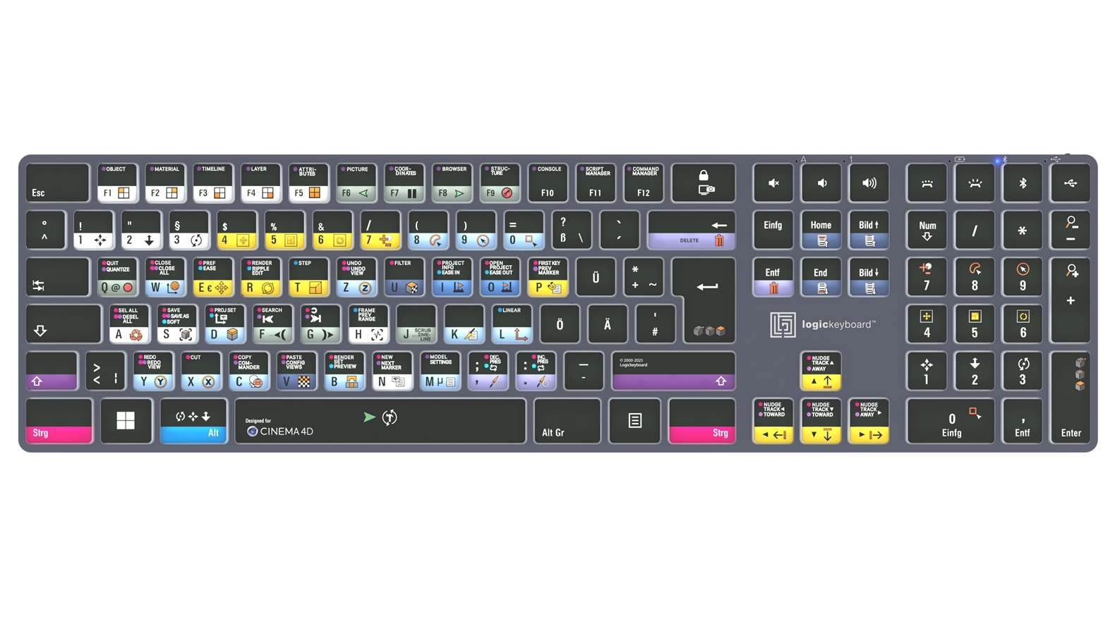 Cinema 4D<br>TITAN Wireless Backlit Keyboard - Windows<br>DE German