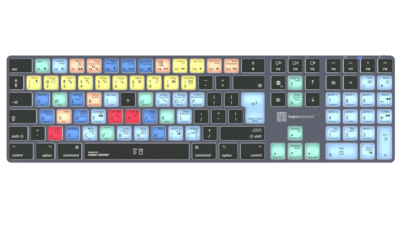 Cubase & Nuendo<br>TITAN Wireless Backlit Keyboard - Mac<br>UK English