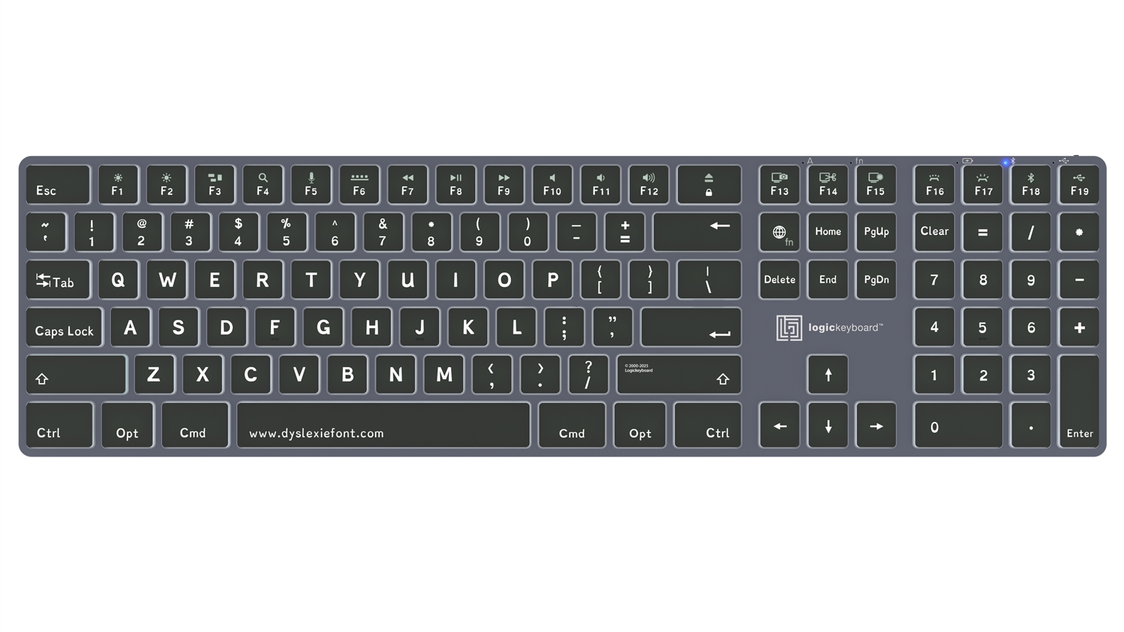 Dyslexie<br>TITAN Wireless Backlit Keyboard – Mac<br>