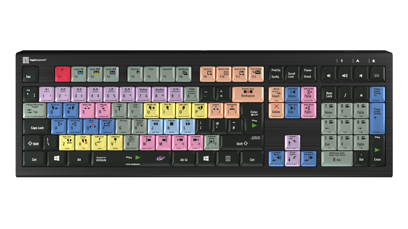  Logickeyboard Edius ASTRA2 Backlit Keyboard – Windows UK English