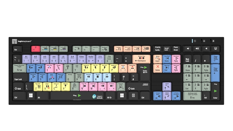 EDIUS<br>NERO Slimline Keyboard – Windows<br>UK English