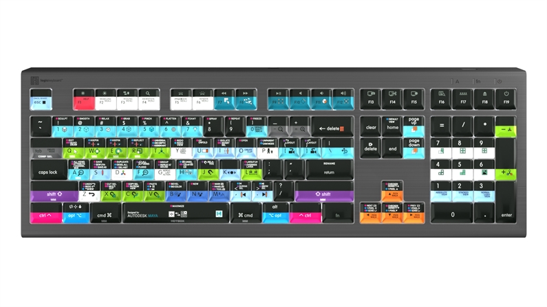 Autodesk Maya<br>ASTRA2 Backlit Keyboard – Mac<br>