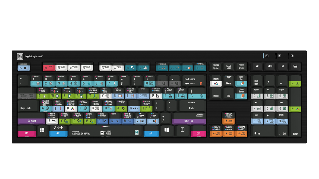 Autodesk Maya shortcut keyboard | Logickeyboard