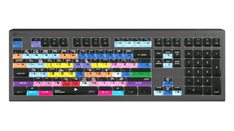 Avid Media Composer \'Pro\' layout<br>ASTRA2 Backlit Keyboard - Mac<br>