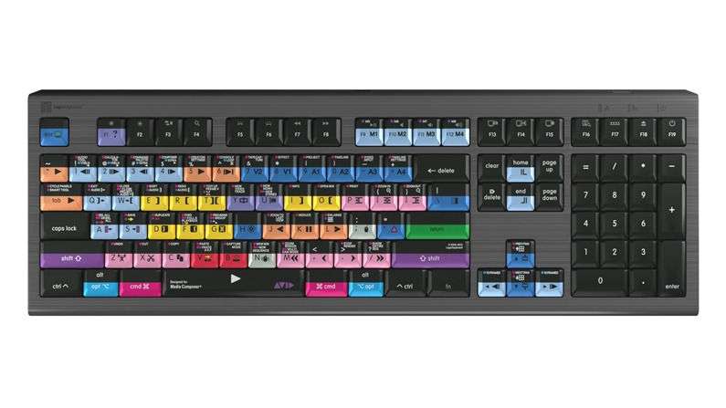 Avid Media Composer - \'Pro\' layout<br>ASTRA2 Backlit Keyboard - Mac