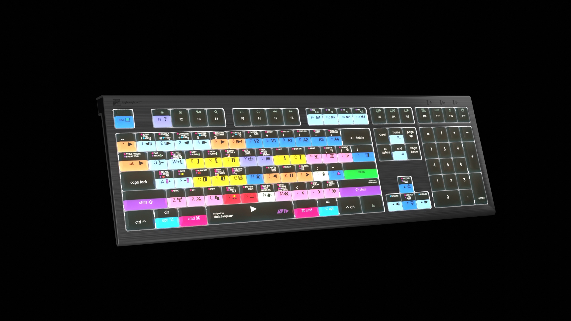 Shortcut keyboard Backlit - Avid Media Composer - Extended shortcuts