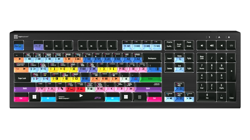 Avid Media Composer \'Pro\' layout<br>ASTRA2 Backlit Keyboard - Windows<br>