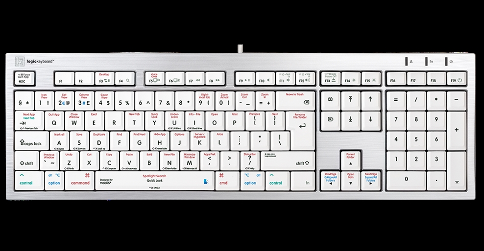 MacOS Standard shortcuts<br>ALBA Slimline Keyboard – Mac<br>