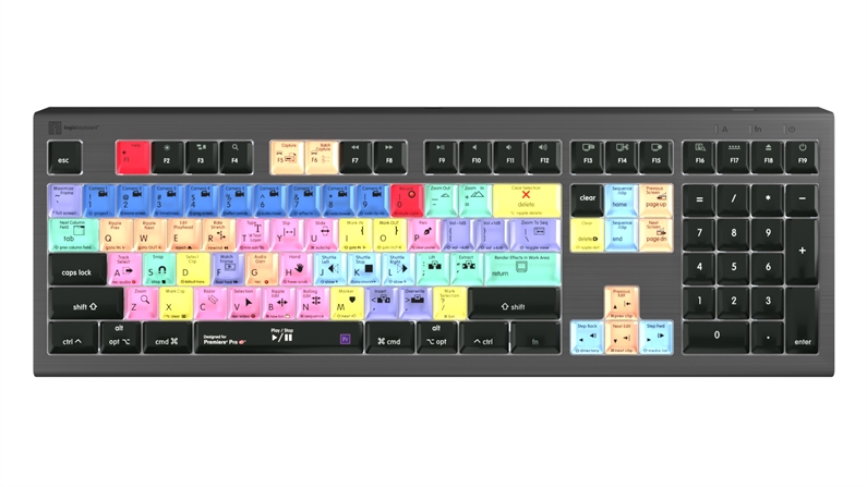 Adobe Premiere Pro CC<br>ASTRA2 Backlit Keyboard – Mac<br>US English