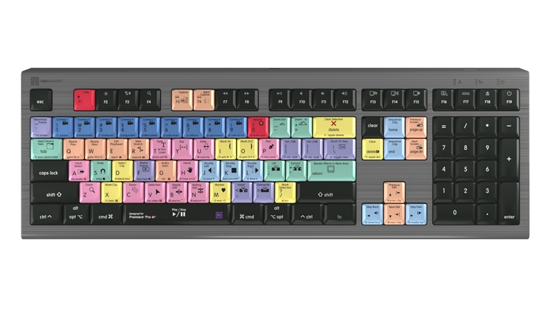 Adobe Premiere Pro CC<br>ASTRA2 Backlit Keyboard – Mac<br>
