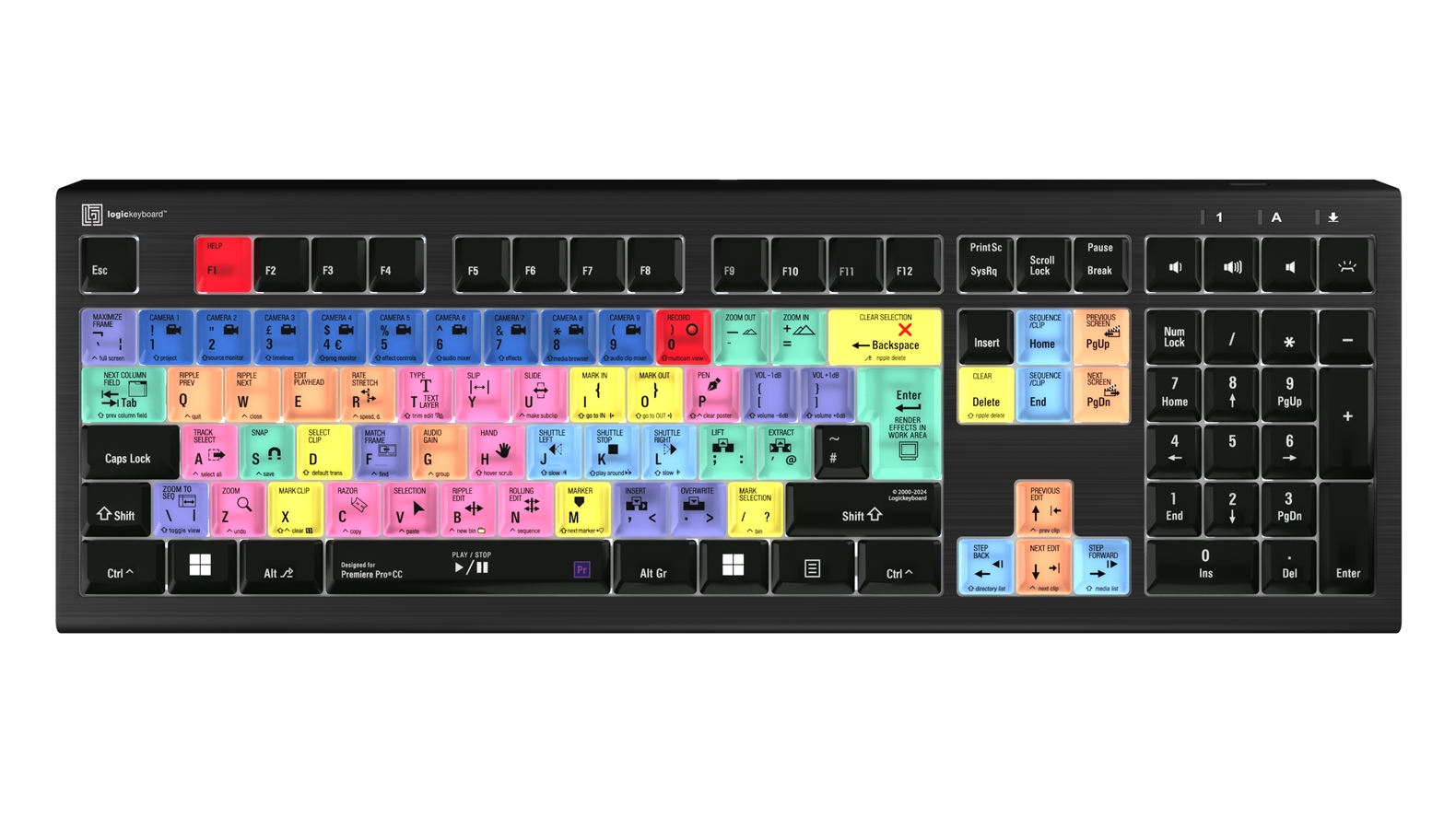 Adobe Premiere Pro CC<br>ASTRA2 Backlit Keyboard – Windows<br>UK English