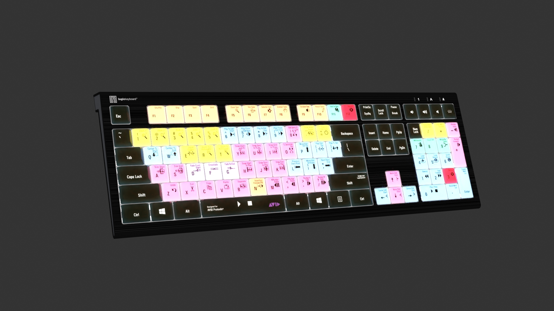 Shortcut keyboard Backlit - Avid Pro Tools - Windows
