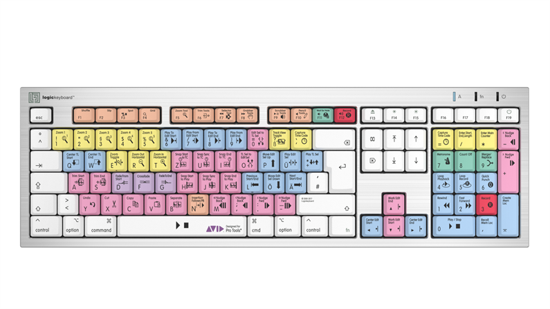  Logickeyboard Avid Pro Tools ALBA Slimline Keyboard – Mac DE German