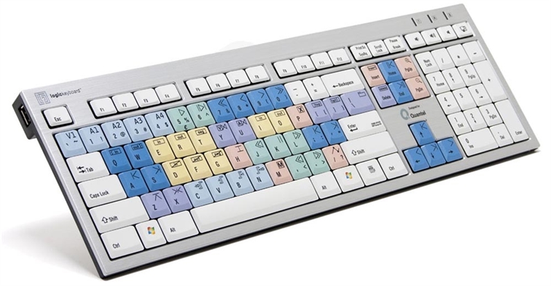 Quantel<br>SILVER Slimline Keyboard – Windows<br>