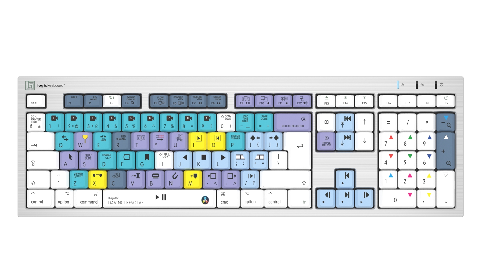  Logickeyboard DaVinci Resolve ALBA Slimline Keyboard - Mac UK English