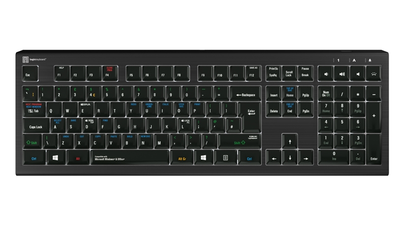 Logickeyboard The Perfect Keyboard ASTRA2 Backlit Keyboard – Windows UK European English