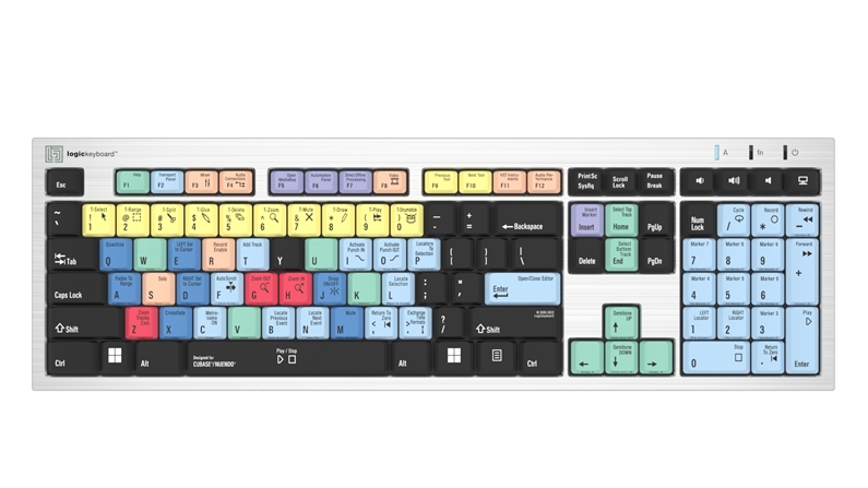 Cubase & Nuendo<br>Silver Slimline Keyboard – Windows<br>