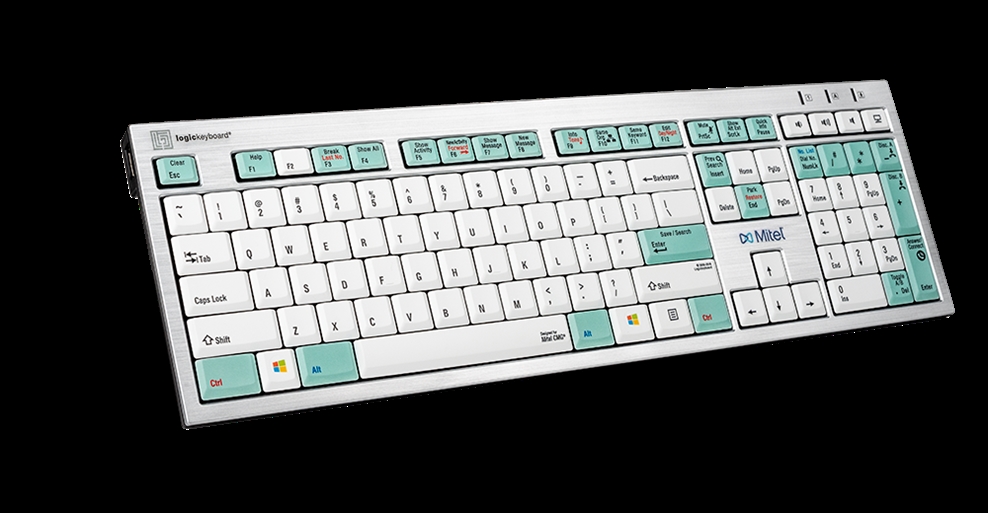 Mitel InAttend<br>Silver Slimline Keyboard – Windows<br>