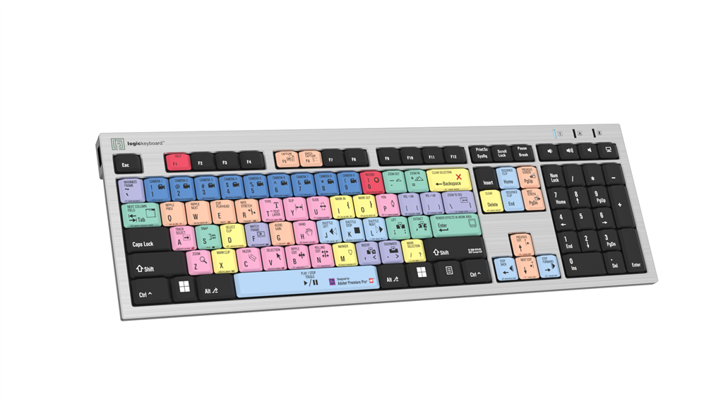 Adobe Premiere Keyboard USB Shortcut Video Editing Keyboard for PC (Works on Mac Too)