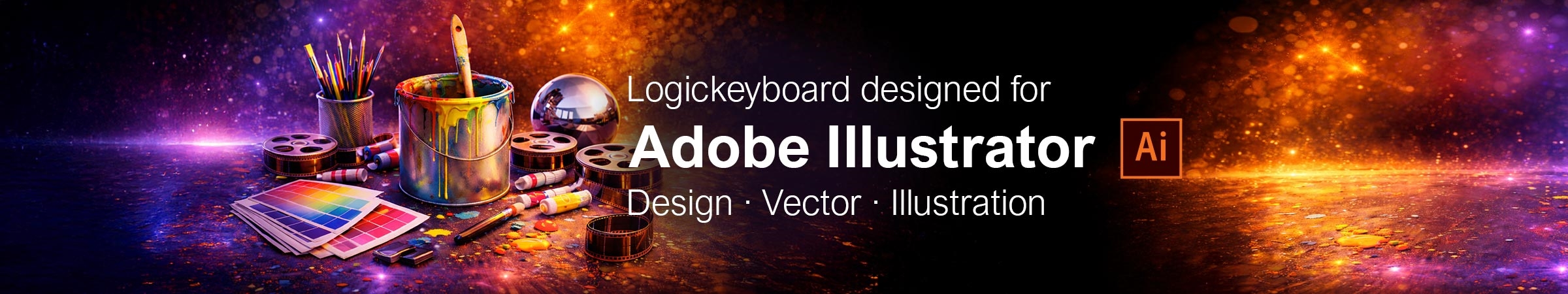 Color-Coded Keyboards for Adobe Illustrator Design stunning graphics and illustrations with precision. Create vector artwork, logos, and intricate designs.