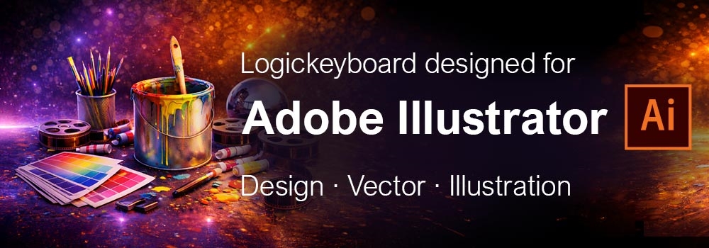 Color-Coded Keyboards for Adobe Illustrator Design stunning graphics and illustrations with precision. Create vector artwork, logos, and intricate designs.