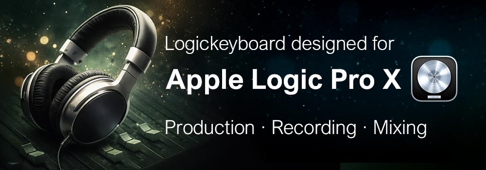 Color-Coded Editing Keyboards for Apple Logic Pro X