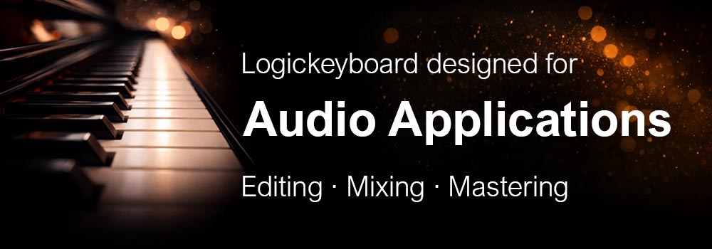 Shortcut Keyboards for Audio Editing Maximize your efficiency and elevate your skills with a Logickeyboard Shortcut Keyboard, carefully tailored for seamless integration with your preferred audio editing software.  A Logickeyboard serves as your gateway to a more productive and fluid editing experience. Our shortcut keyboards can improve your workflow by as much as 50%.