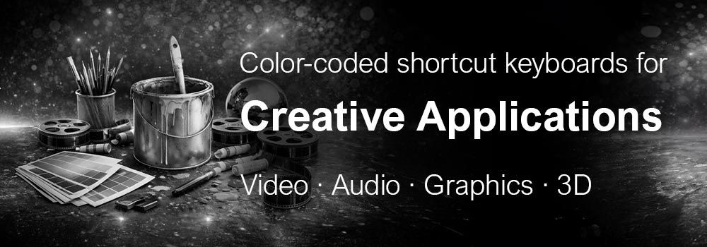 Color-coded shortcut keyboards from Logickeyboard