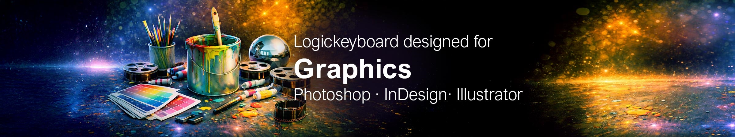 Color Coded Graphic Keyboard for Adobe Photoshop, Illustrator & InDesign The Adobe Graphic Designer Shortcut Keyboard a 3-in-1 keyboard.