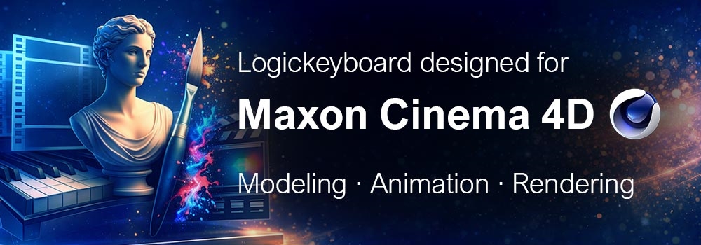 Color-Coded Keyboards for Maxon Cinema 4D Create stunning 3D models, animations, and visual effects. Design intricate objects and render realistic scenes with ease.