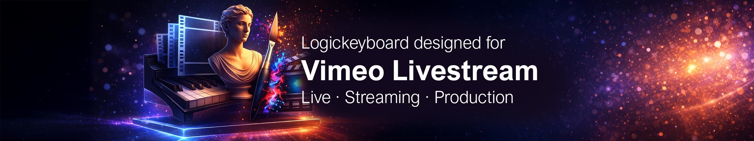 Color-Coded Keyboards for Vimeo Livestream Create, broadcast, and manage professional-grade livestreams with precision and ease.