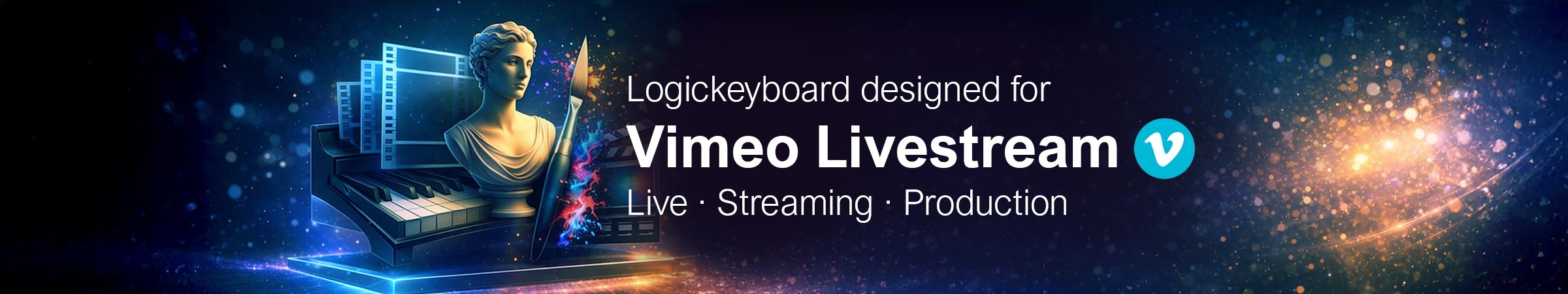 Color-Coded Keyboards for Vimeo Livestream Create, broadcast, and manage professional-grade livestreams with precision and ease.