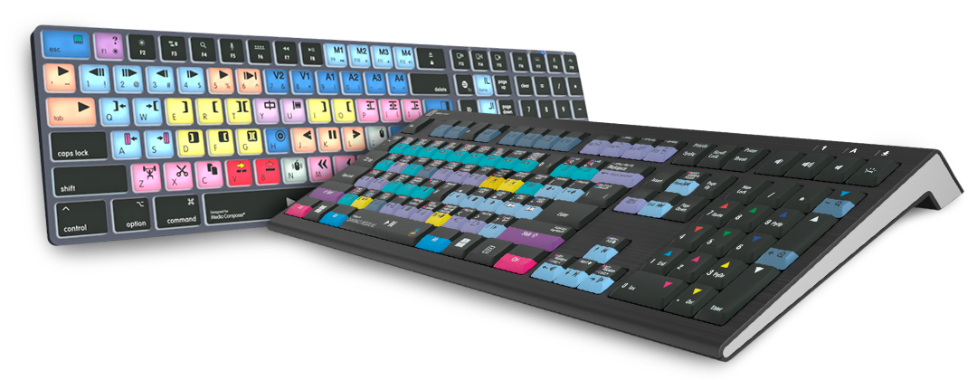 Shortcut keyboards Logickeyboard-Astra2-PC-Davinci Resolve-Mac Titan-Avid Media Composer