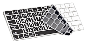 XLPrint LogicSkin White on Black American English Apple Magic Keyboard Cover